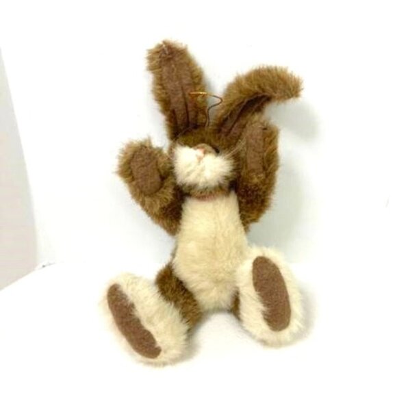 Vtg  Boyds Collection Bunny Rabbit Stuffed Animal Jointed 10" - Picture 1 of 6